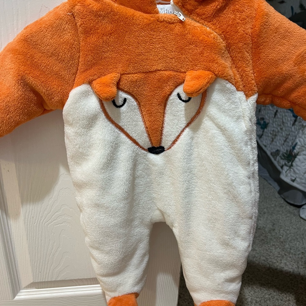 Quiltex Fox One Piece - Orange and White